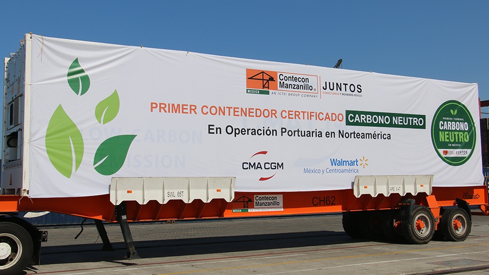 Contecon Manzanillo handles first carbon neutral container in North America 1