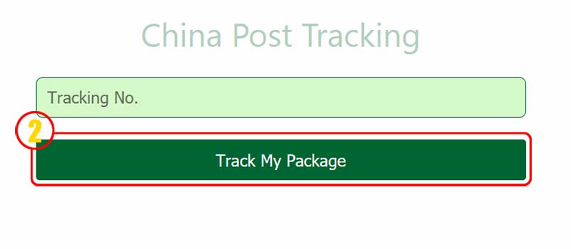 Step by  Step companion to China Post Tracking