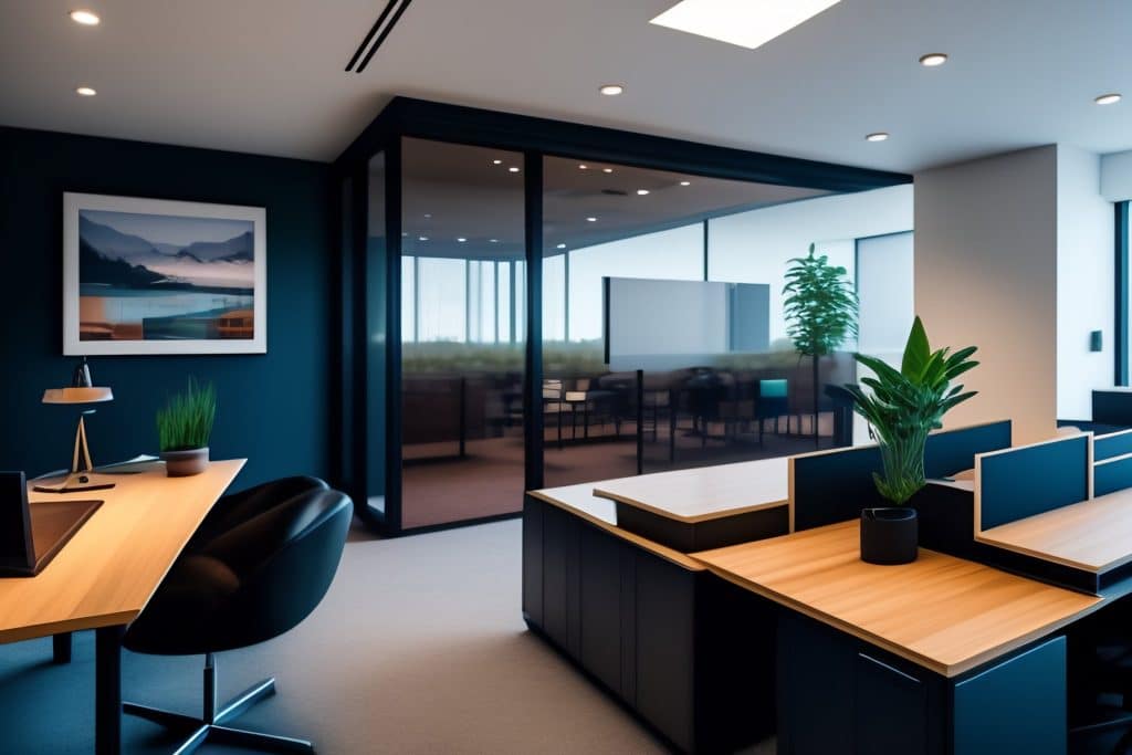 conference room with desk wall windows that says office 1024x683.jpg