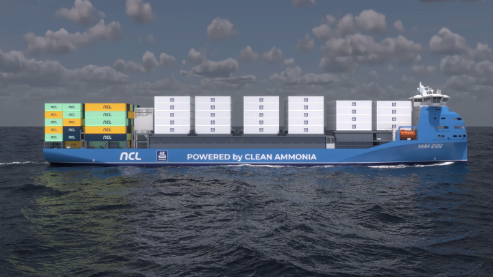 Yara and North Sea Container Line introduce world’s first clean ammonia-powered container vessel