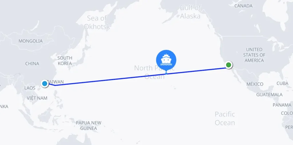 Sea freight costs and rates from Shanghai to Los Angeles