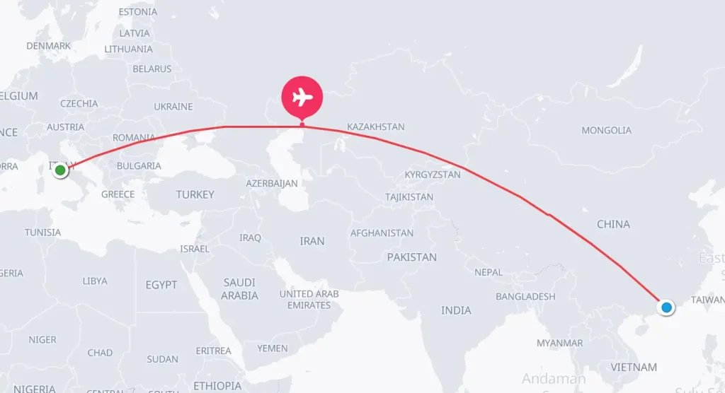 Air Freight Transit Time From China To Italy