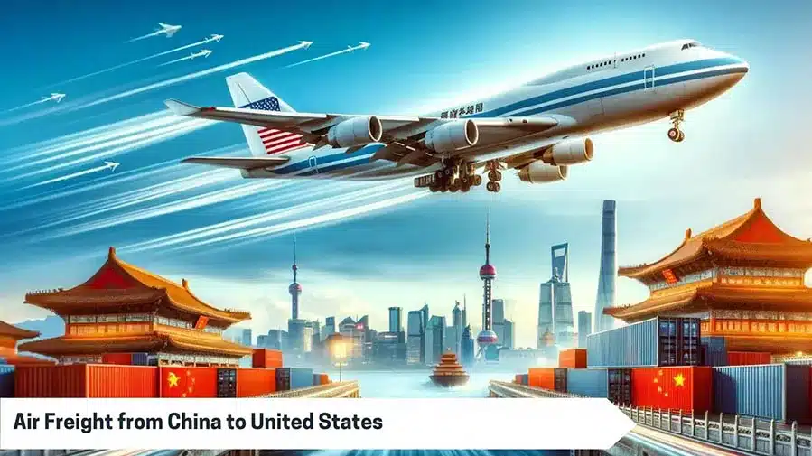 Air freight from China to US