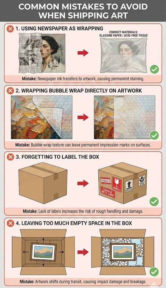 Common Mistakes to Avoid When Shipping Art