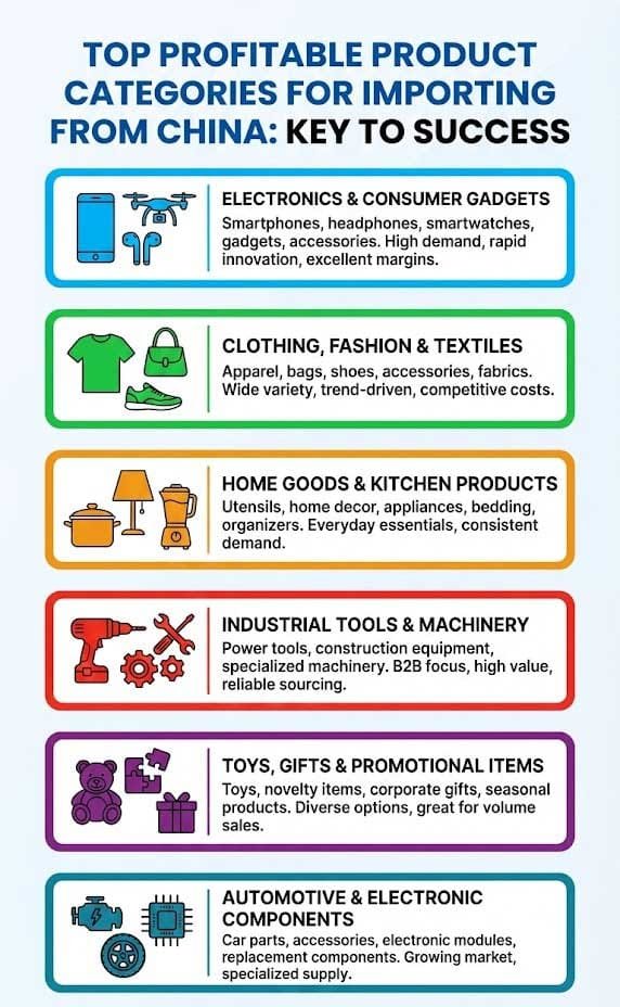 Common Products Imported from China