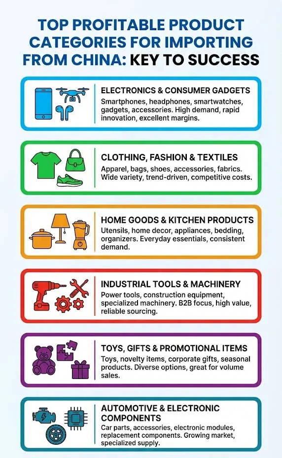 Common Products Imported from China