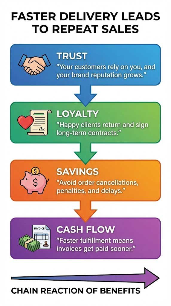 Faster Delivery Leads to Repeat Sales