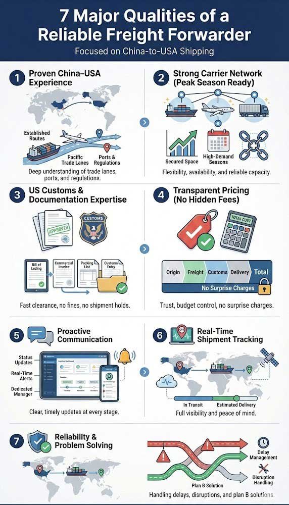 Major Qualities of a Reliable Freight Forwarder