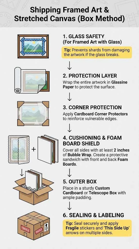 Shipping Framed Art & Stretched Canvas (The Box Method)