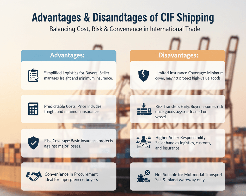 Advantages & Disadvantages of CIF Shipping