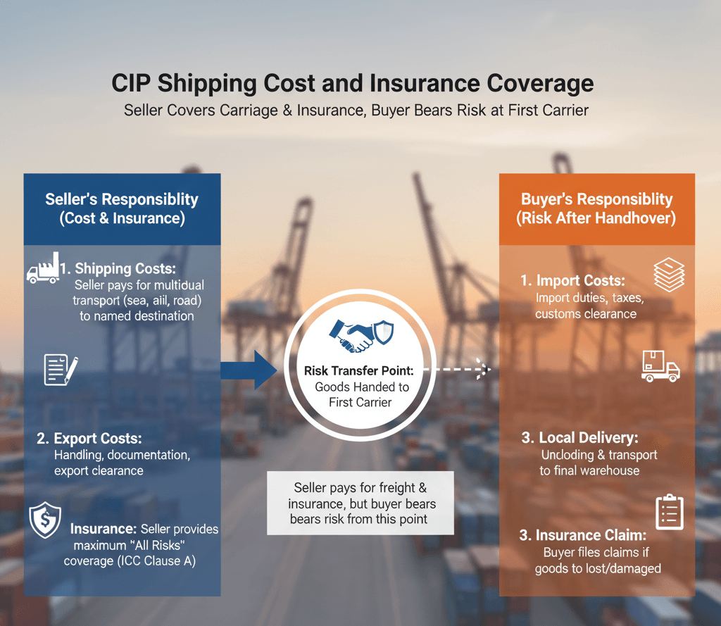 CIP Shipping Cost and Insurance Coverage