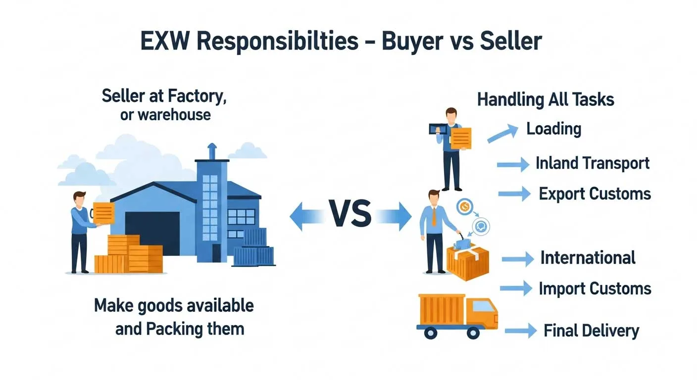 EXW Responsibilities – Buyer vs Seller