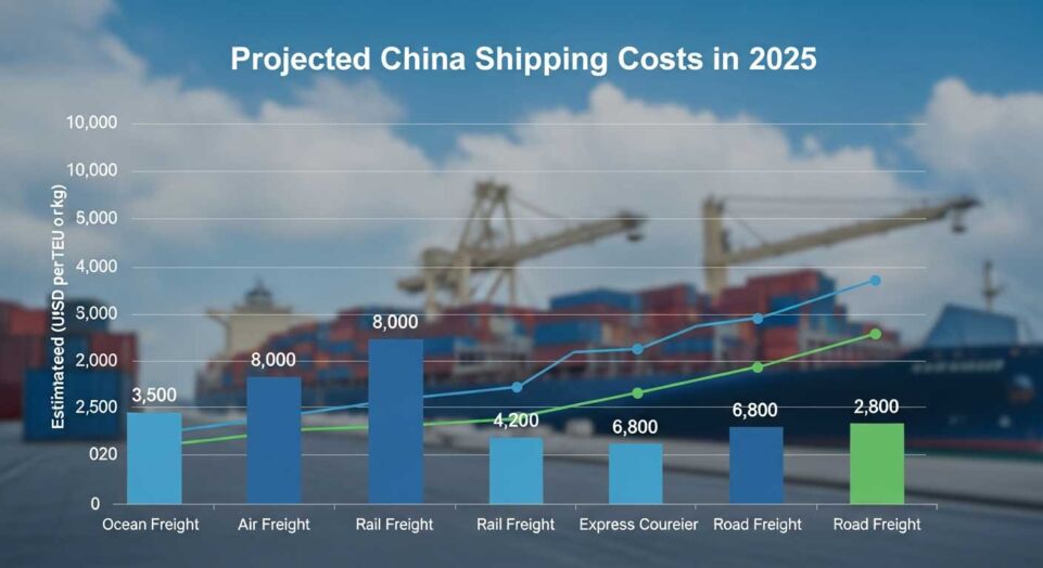 How much will China’s shipping cost be in 2025?