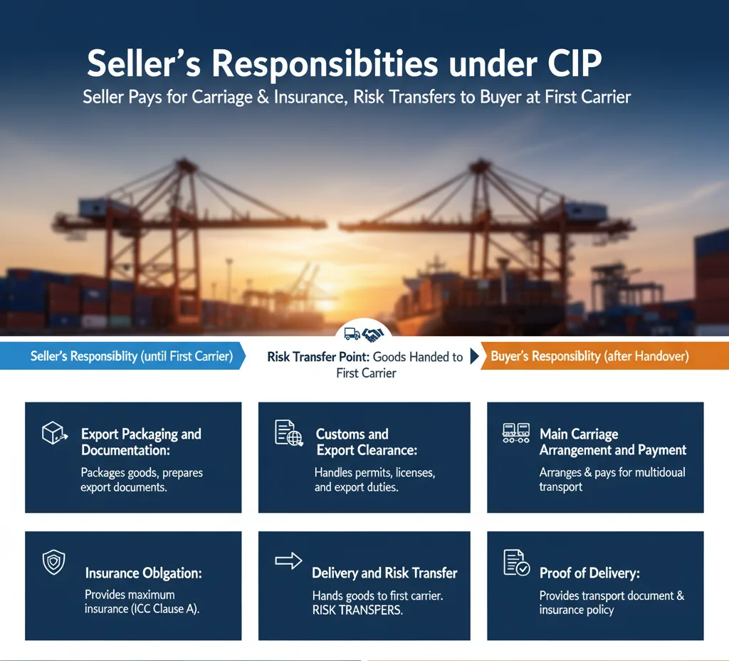 Seller’s Responsibilities under CIP