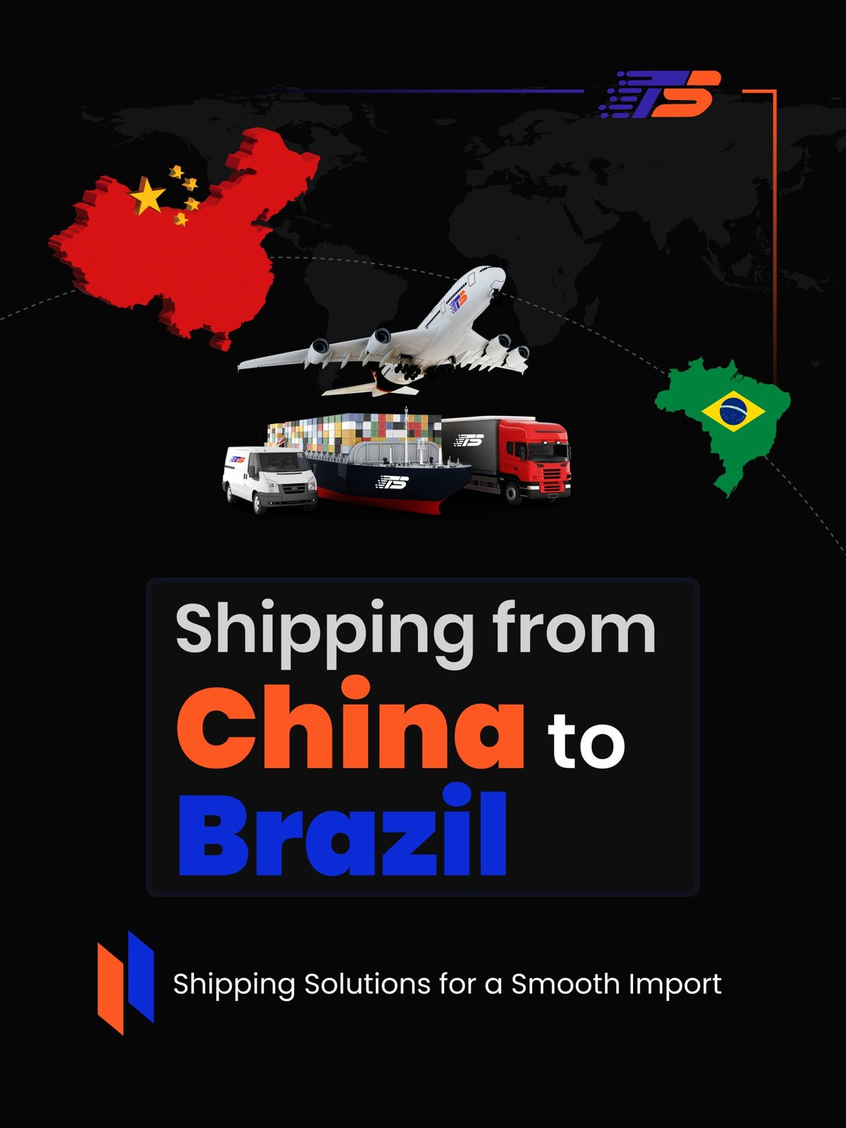 Shipping from China to Brazil