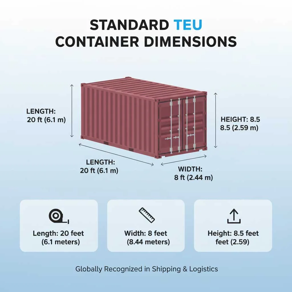 Standard Size of a TEU Container