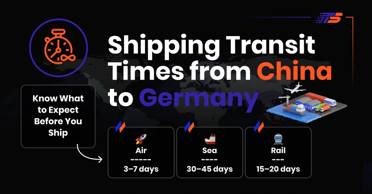 Shipping Transit Times from China to Germany