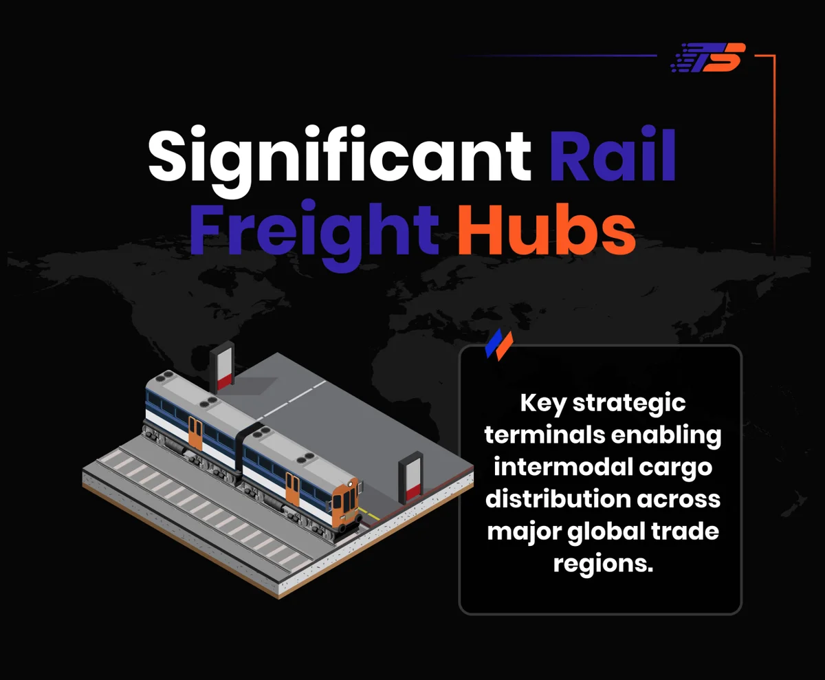 Significant Rail Freight Hubs