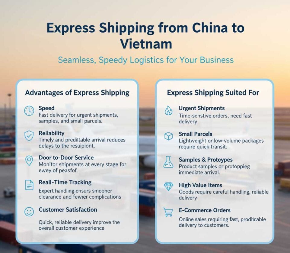 Express Shipping from China to Vietnam
