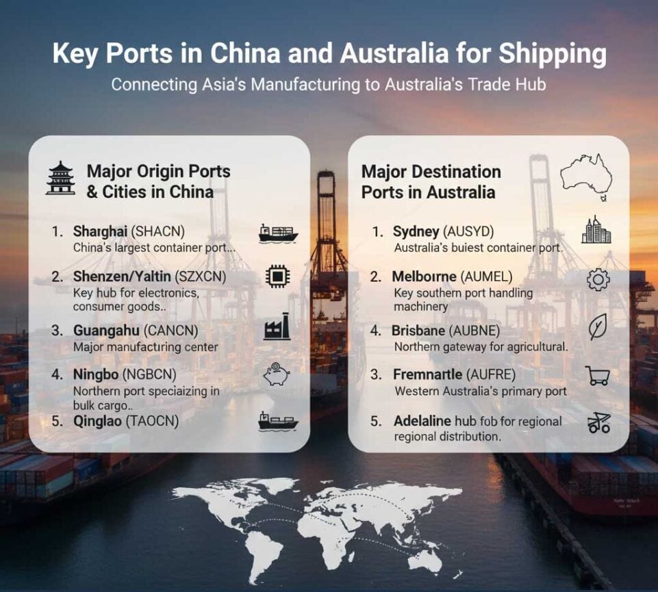 Key Ports in China and Australia for Shipping