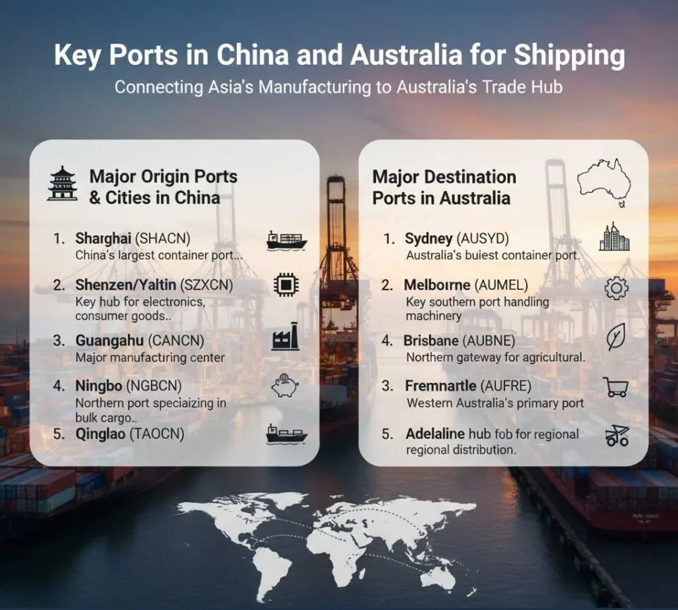 Key Ports in China and Australia for Shipping