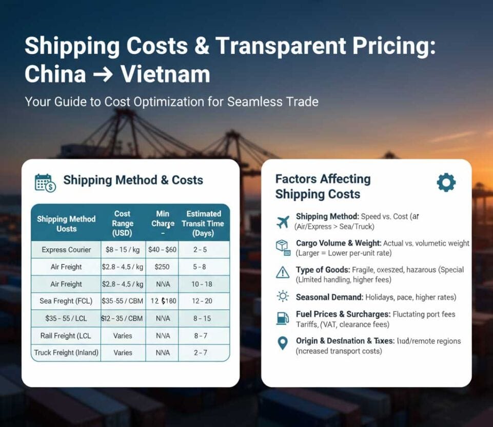 Shipping Costs & Transparent Pricing