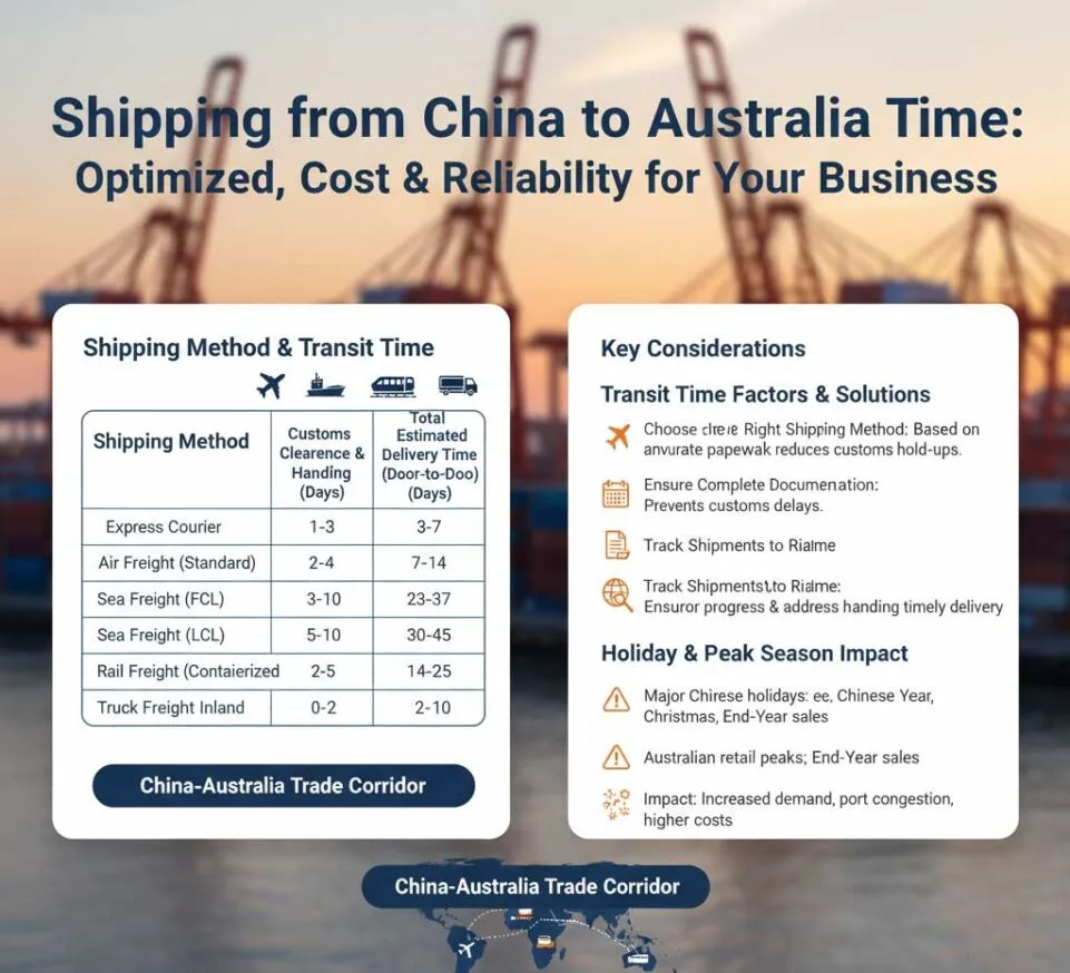 Shipping from China to Australia Transit Time