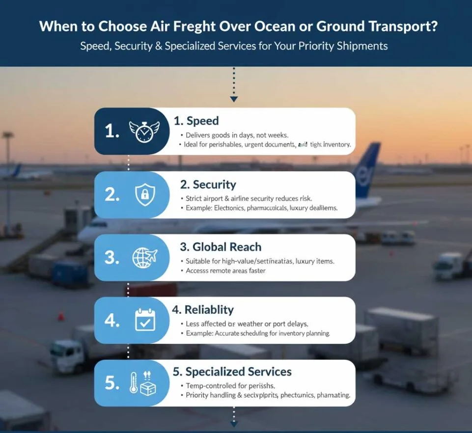 When to Choose Air Freight Over Ocean or Ground Transport?