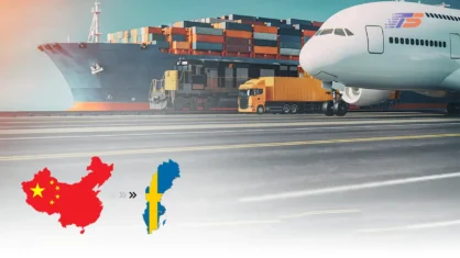 Shipping from China to Sweden
