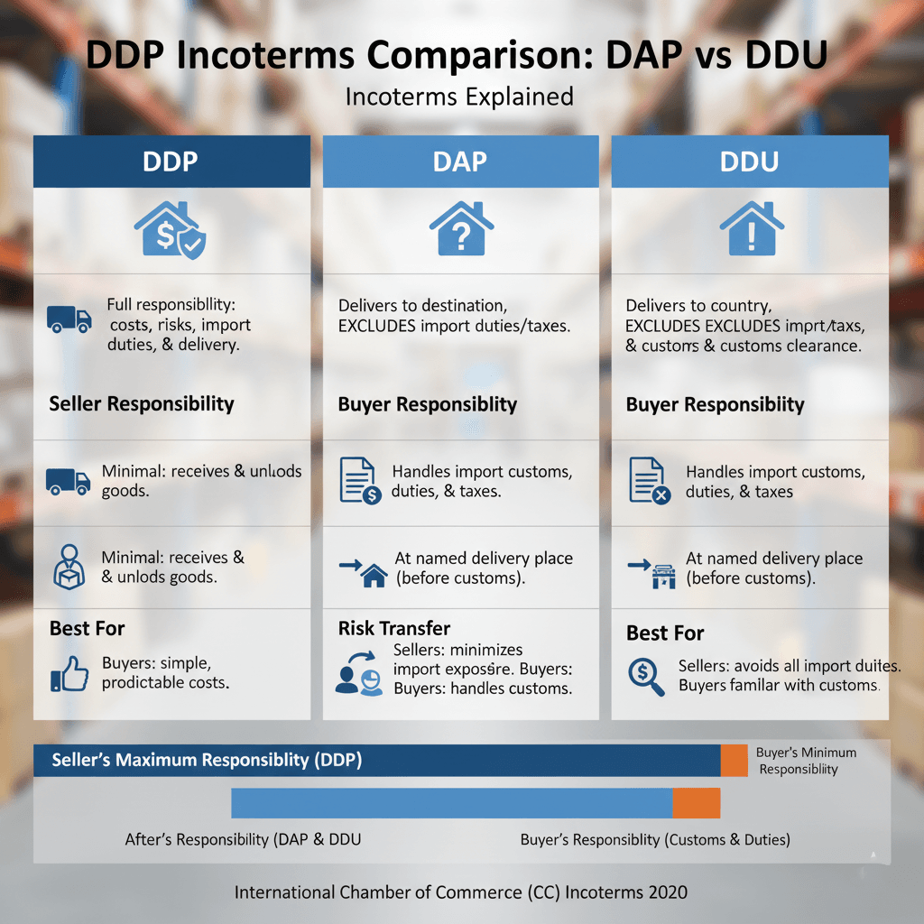 DDP Incoterms Comparison DAP vs DDU
