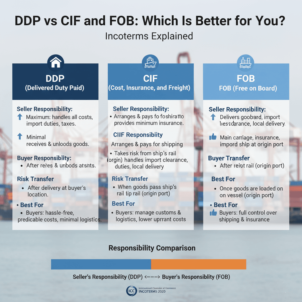 DDP vs CIF and FOB