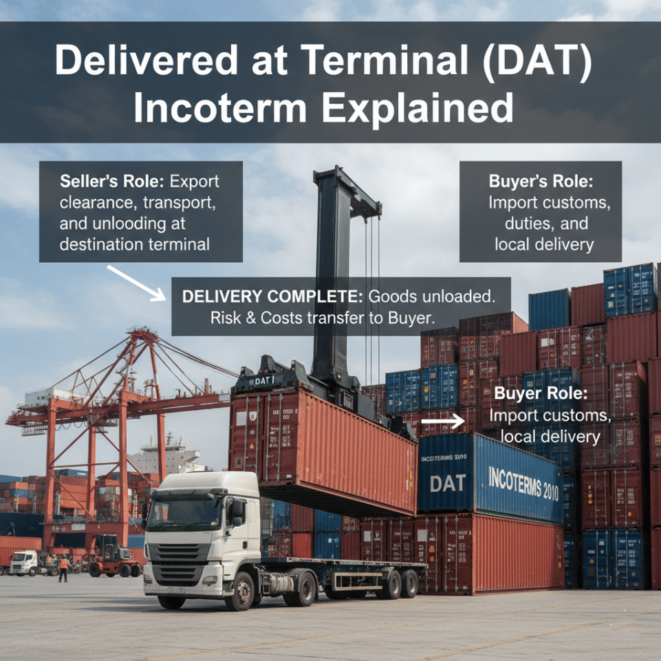 Delivered at Terminal (DAT) Incoterm Explained