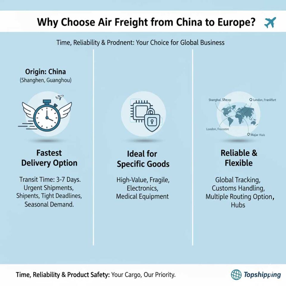 Why Choose Air Freight from China to Europe?