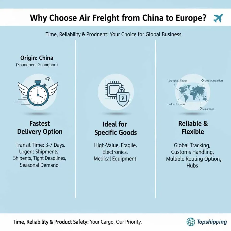 Why Choose Air Freight from China to Europe?