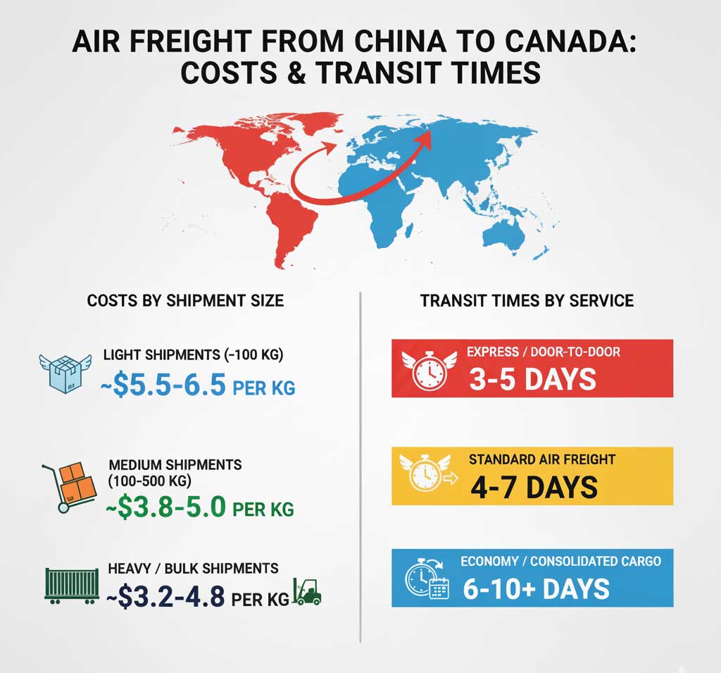 Air Freight from China to Canada