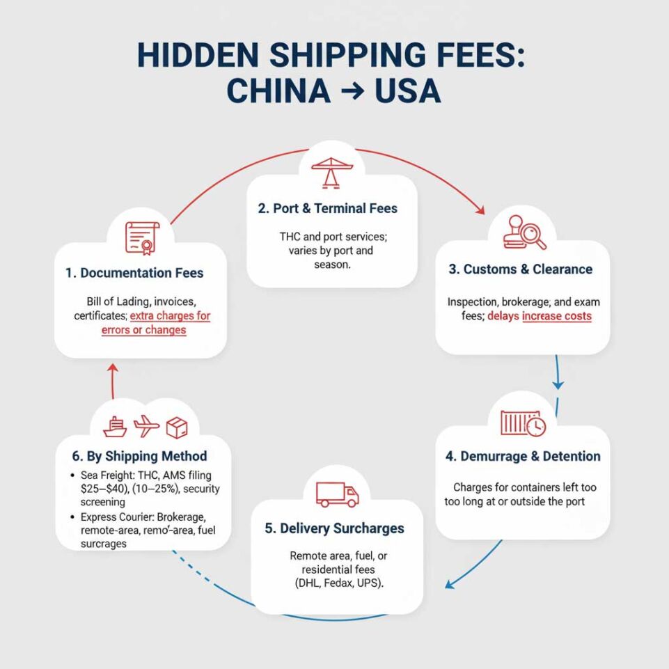 Common Hidden Fees When Shipping from China to USA