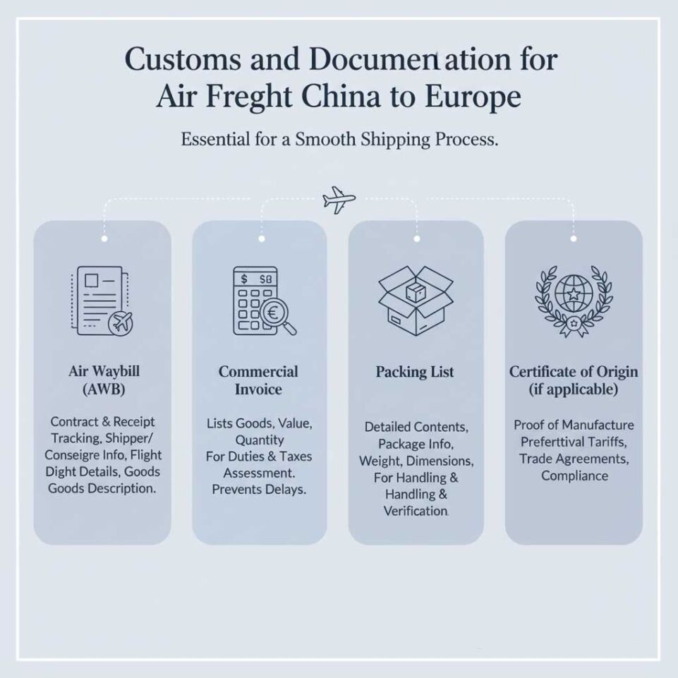 Customs and Documentation for Air Freight China to Europe