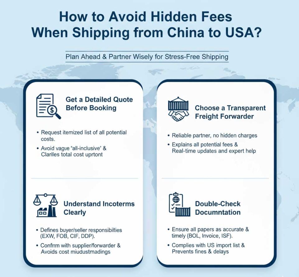 How to Avoid Hidden Fees When Shipping from China to USA