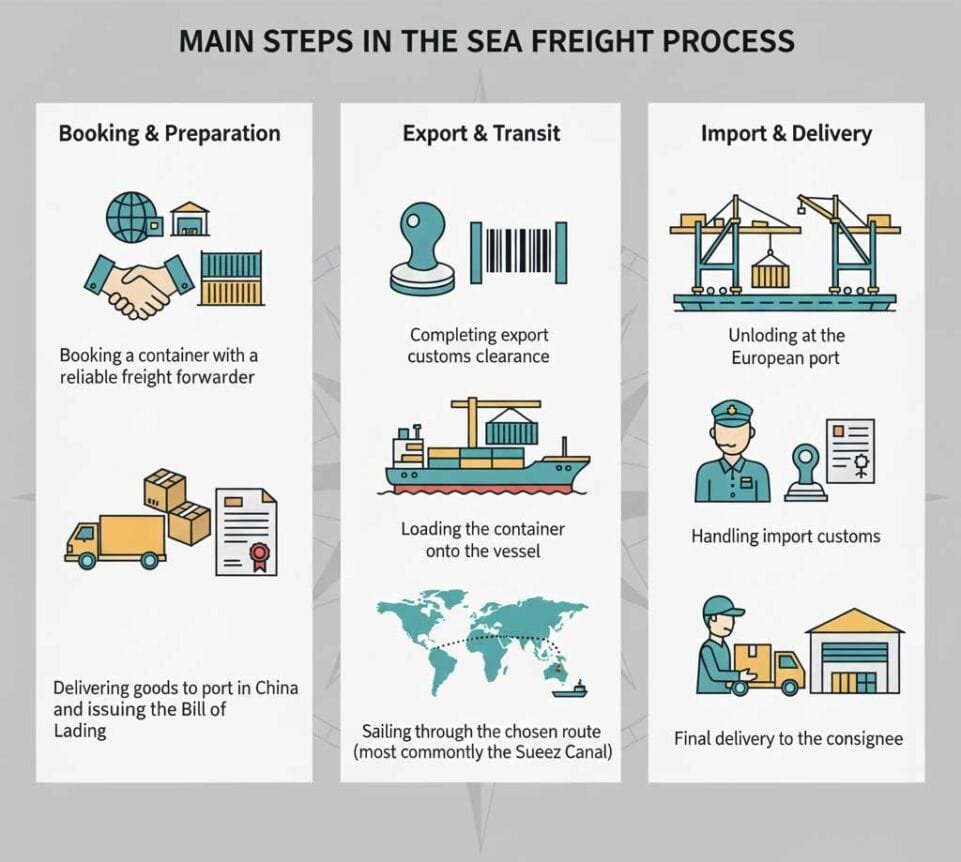 Main Steps in the Sea Freight Process