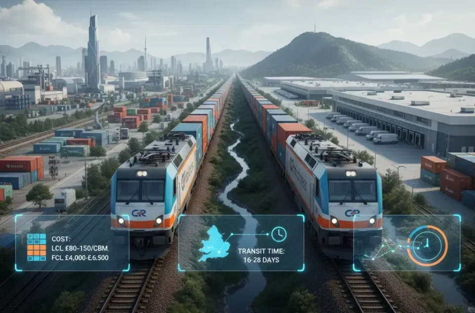 Rail Freight from China to UK - 2025 Cost & Transit Time Overview