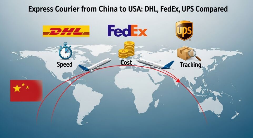 Express Courier from China to USA : DHL, FedEx, UPS Compared