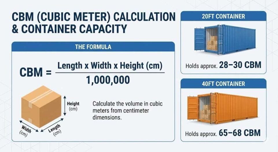 Calculate CBM for Sea Freight (LCL)