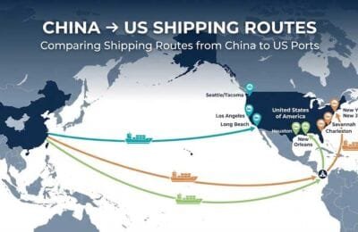 Comparing Shipping Routes from China to Different US Ports