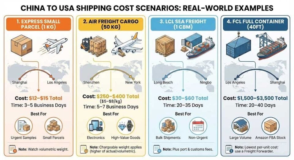 Example Shipping Cost Scenarios