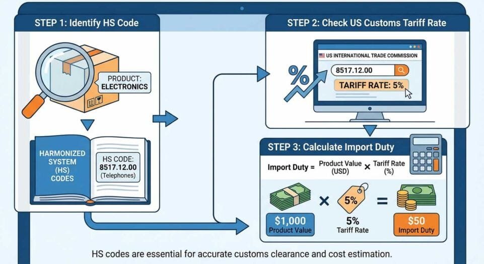 How to Calculate Import Duty Using HS Code
