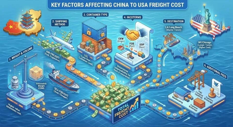 Key Factors That Affect China to USA Freight Cost