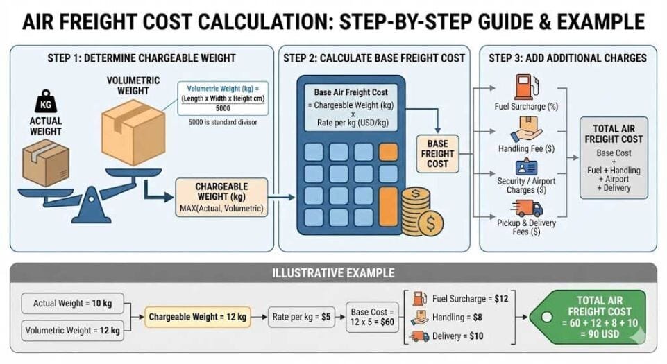 Shipping Cost Per KG (Air Freight)