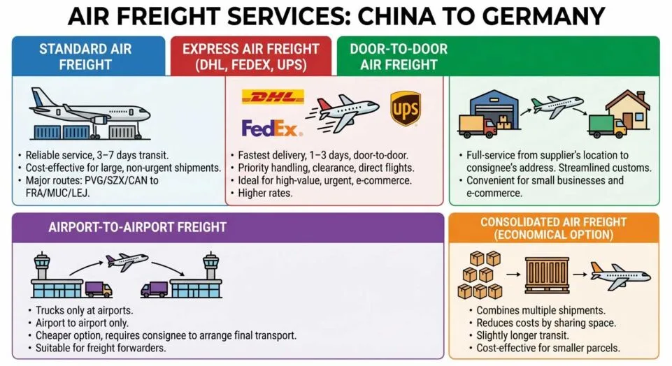 Types of Air Freight Services Available